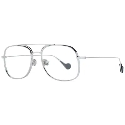 Moncler Silver Unisex Sunglasses In Grey