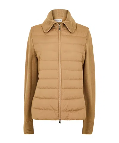 Moncler Simple Down Jacket In Nude