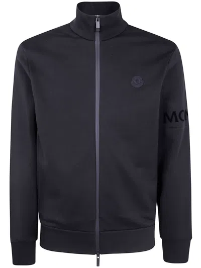 Moncler Sip Up Cardigan Clothing In Blue