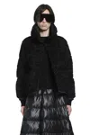Moncler Black Boucle Loop Sittelles Mini Down Jacket In Black