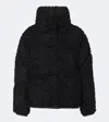Moncler Black Boucle Loop Sittelles Mini Down Jacket In Black