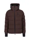 Moncler Chocolate Nylon Isorno Down Jacket In Brown