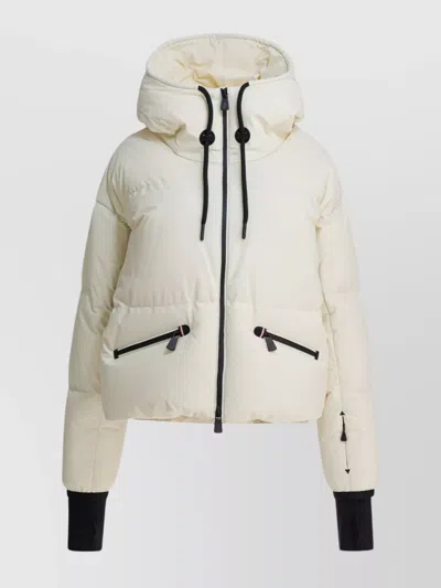 Moncler Ski Down Jacket With Hood And Pockets In White