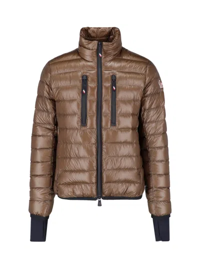 Moncler Hers Foldable Padded Ski Jacket In Brown