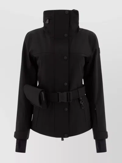 MONCLER SKI JACKET WITH ADJUSTABLE CUFFS AND BELTED WAIST