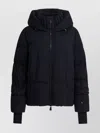 Moncler Ski Jacket With Hood And Elastic Cuffs In Black