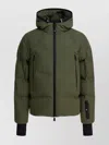 Moncler Ski Jacket With Hood And Pockets In Green