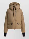 Moncler Ski Jacket With Hood And Pockets In Neutral
