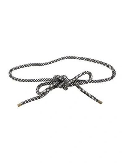 Pre-owned Moncler Skinny Belt In Black