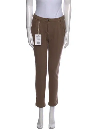 Pre-owned Moncler Skinny Leg Pants In Brown