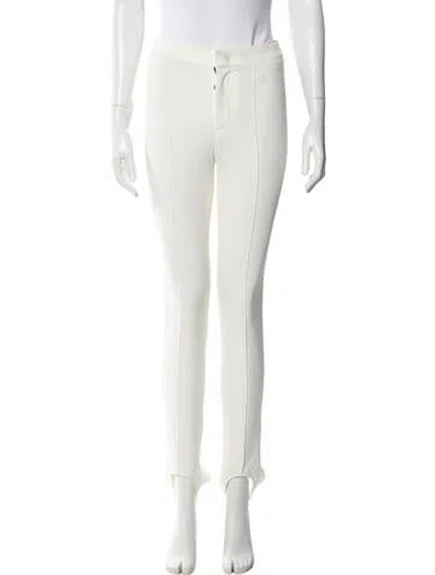 Pre-owned Moncler Skinny Leg Pants In White