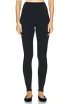 Moncler Brand-embossed Slim-fit High-rise Stretch-woven Leggings In Black