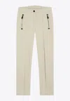 Moncler Grenoble Ivory Slim Trousers In Gore-tex In Neutral