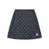 Moncler Navy Blue Diamond-quilted Mini Skirt