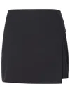 Moncler High-waisted Layered-effect Shorts In Black