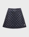 Moncler Minigonna In Nylon Blu Notte Donna In Blue