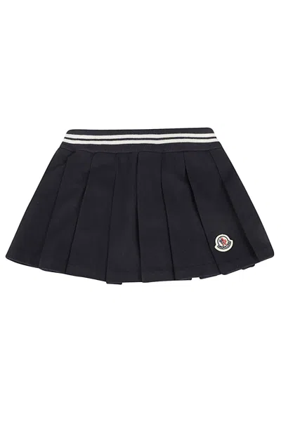 Moncler Kids' Pleated Skirt In Navy