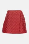 Moncler Womens Quilted Skirt In Red