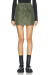 Moncler Elasticated-waist Cargo Mini Skirt In Russian Olive