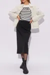 Moncler Skirt With Logo In Black