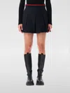 Moncler Pleated Cotton Stretch Gabardine Miniskirt In Blue