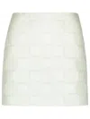 Moncler Quilted Mini Skirt With Mini Length In Beige