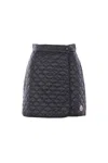 Moncler Padded Mini Skirt With Quilted Pattern. In Gray