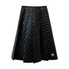 Moncler Padded Midi Skirt With Square Quilting In Black