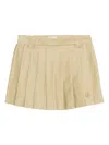 Moncler Pleated Logo Mini Skirt In Gray