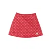 Moncler Womens Quilted Skirt In Red