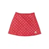 Moncler Womens Quilted Skirt In Red