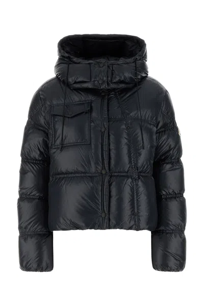 Moncler Slate Nylon Erea Down Jacket In Black