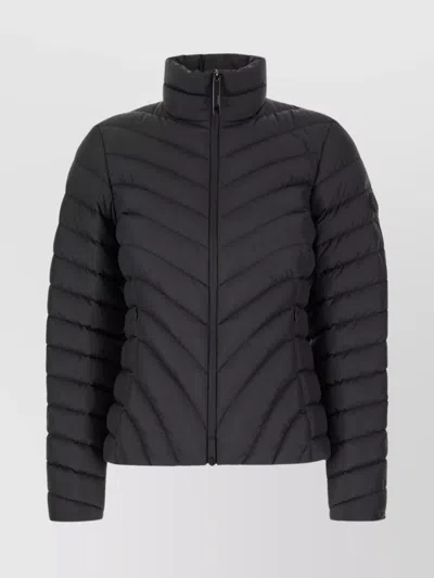 Moncler Slate Polyester Grange Down Jacket In Nero
