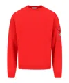 Moncler Sleeve-pocket Crew-neck Sweater In Red