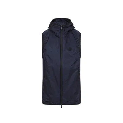 Moncler Moretan Vest With Water-resistant Polyamide Fabric In Navy