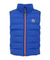 Moncler Sleeveless Cotton Vest In Blue