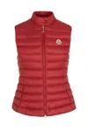 Moncler Sleeveless Down Jacket In Red