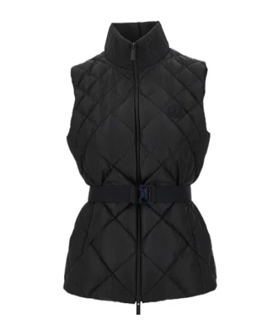 Moncler Sleeveless Down Jacket In Black