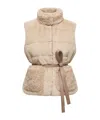 Moncler Sleeveless Down Vest In Neutral