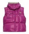 Moncler Sleeveless Down Vest In Purple