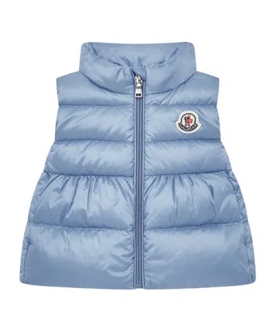Moncler Kids' Sleeveless Down Vest In Blue