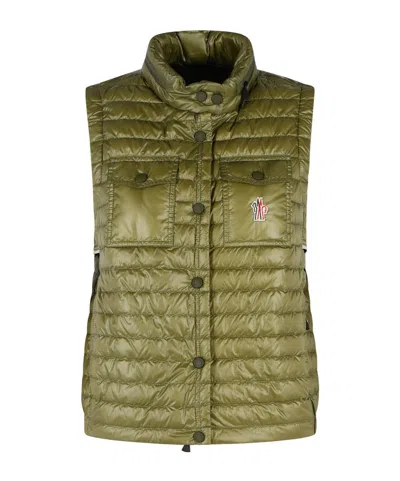 Moncler Sleeveless Down Vest In Green