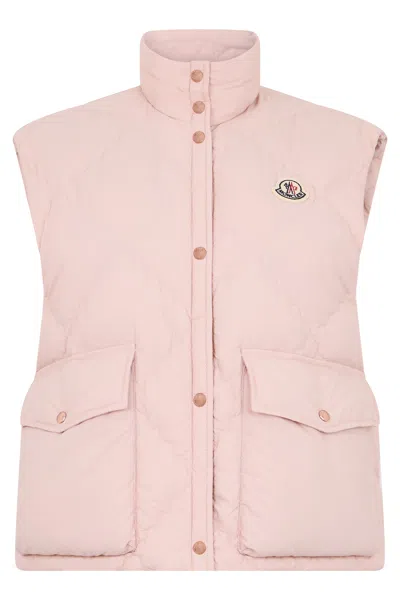 Moncler Sleeveless Down Vest - Xxs To Xl Sizes Available In Pink