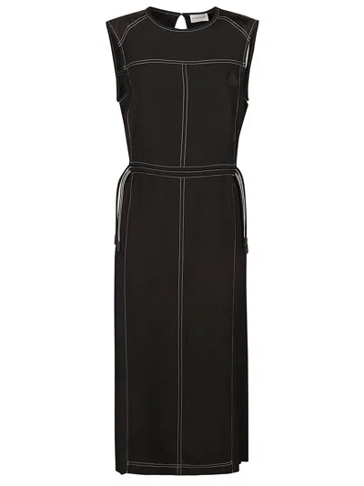Moncler Sleeveless Long-length Dress In Black
