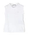 Moncler Sleeveless Polo Shirt In White