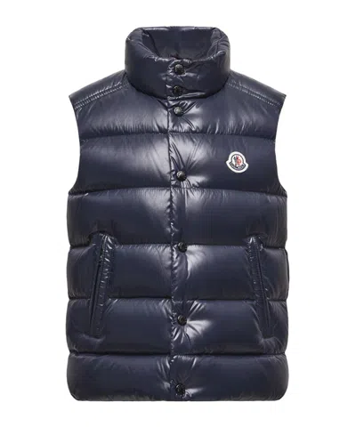 Moncler Sleeveless Puffer Jacket In Blue