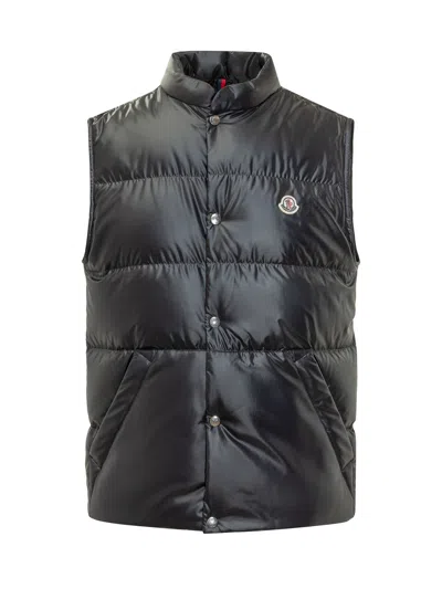 Moncler Sleeveless Puffer Vest With Buttons In Multi