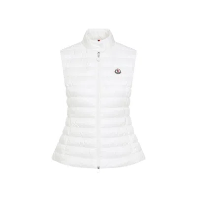 Moncler Sleeveless Quilted Igens Vest With Stand-up Collar In Beige