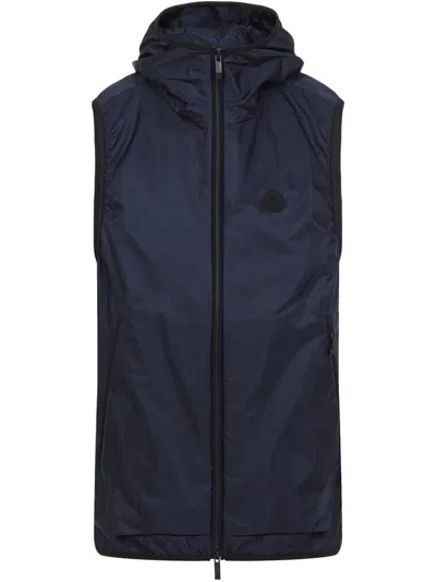 Moncler Sleeveless Vest For Men In Blue