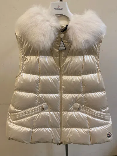 Moncler Sleeveless Vest In Nude